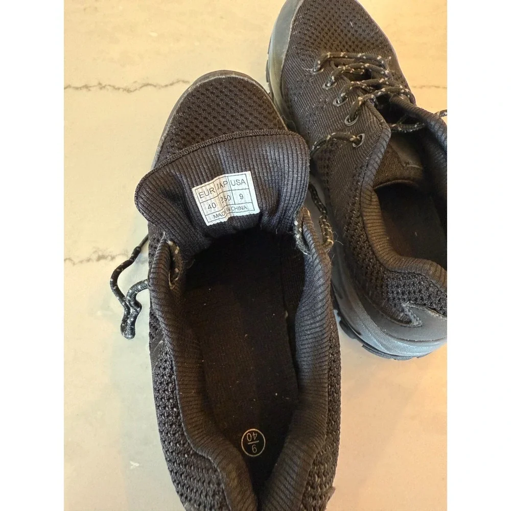 Size 9 Jabasic Womens Black Breathable Mesh Hiking Trail Outdoors Shoes
